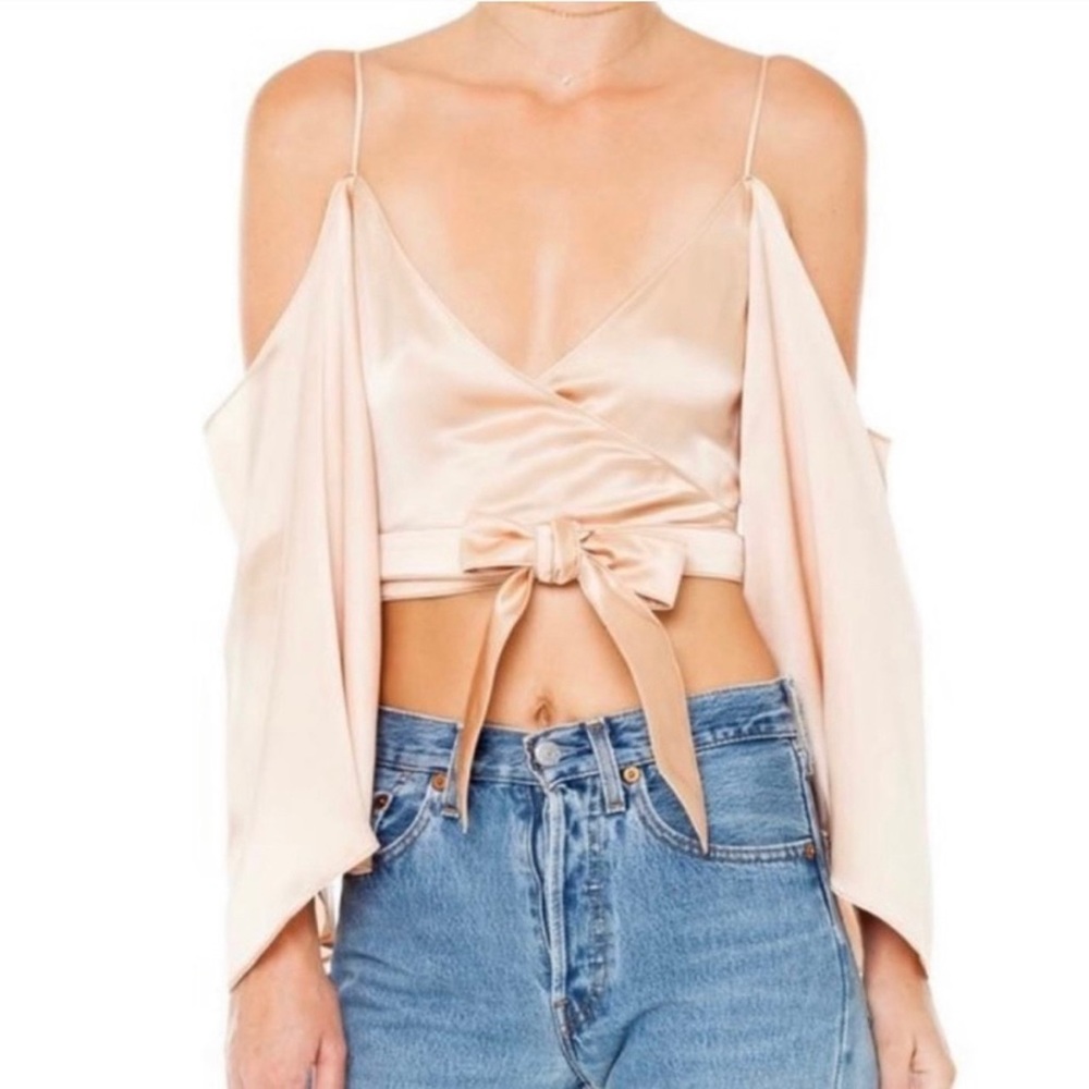 AYAI Casiel 100% silk wrap top